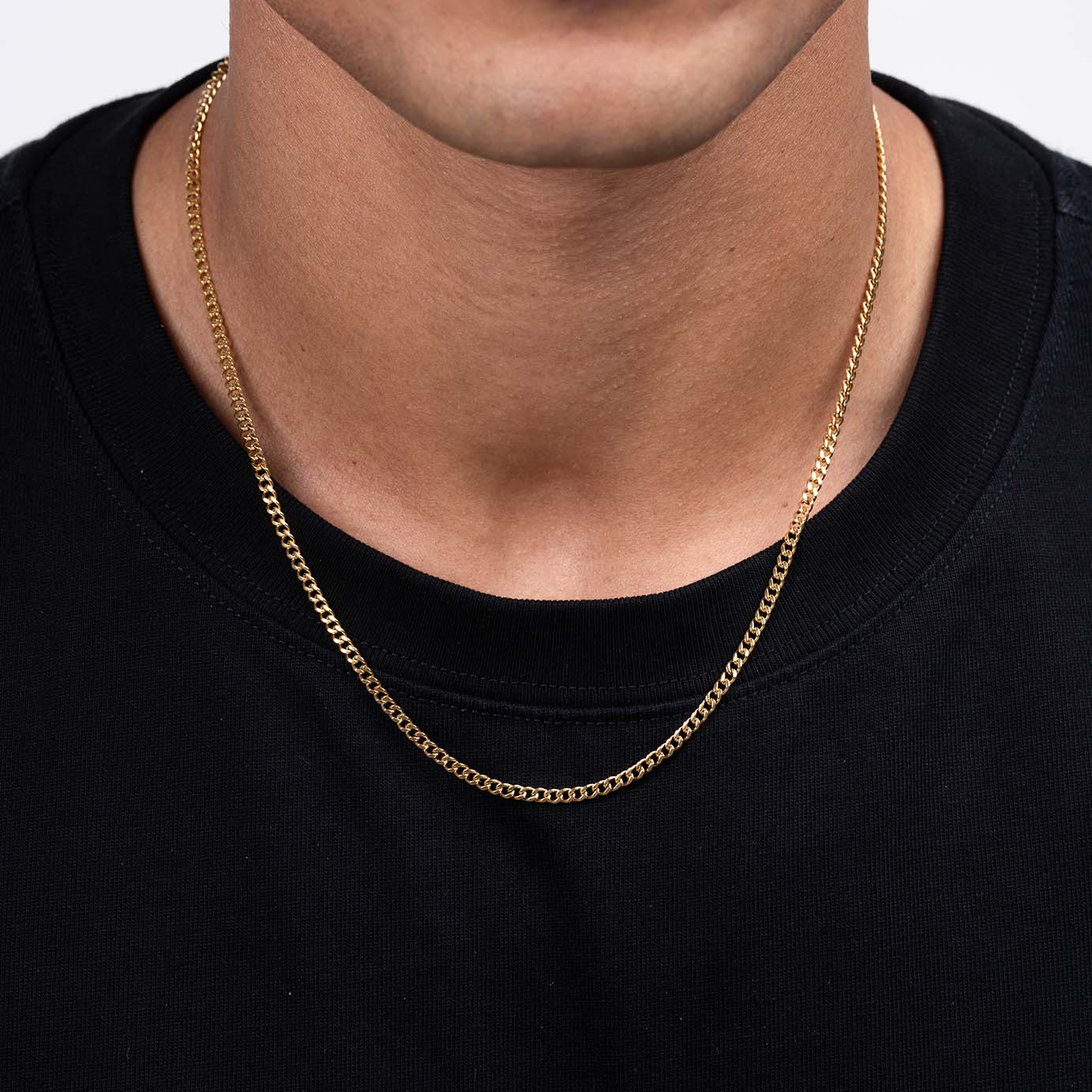 CURB CHAIN 3 MM (GOLD)