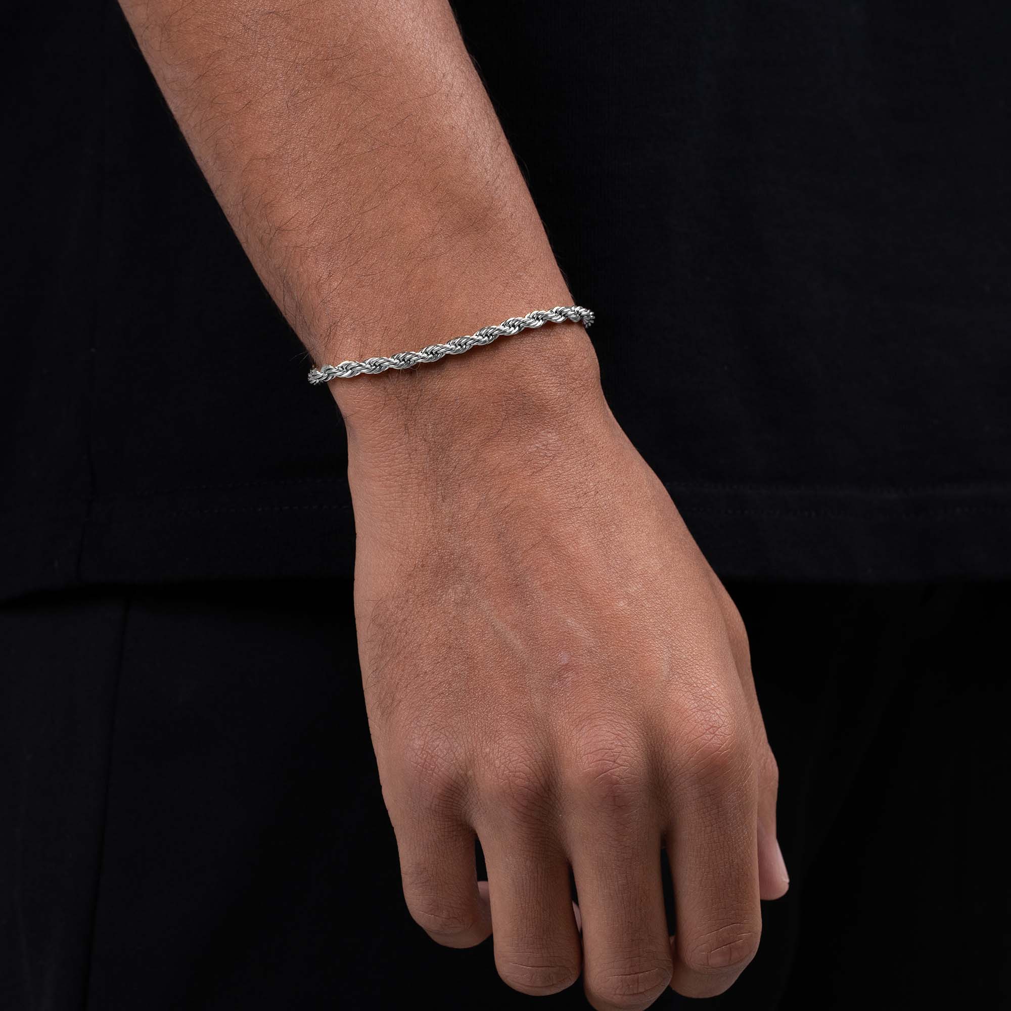 ROPE BRACELET 4 MM (SILVER)