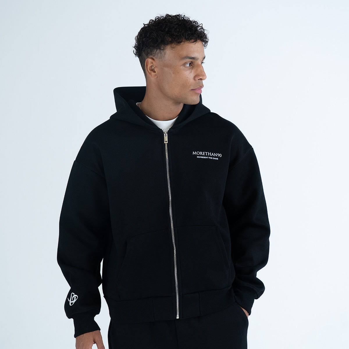 MT90 ZIPPER HOODIE (BLACK)