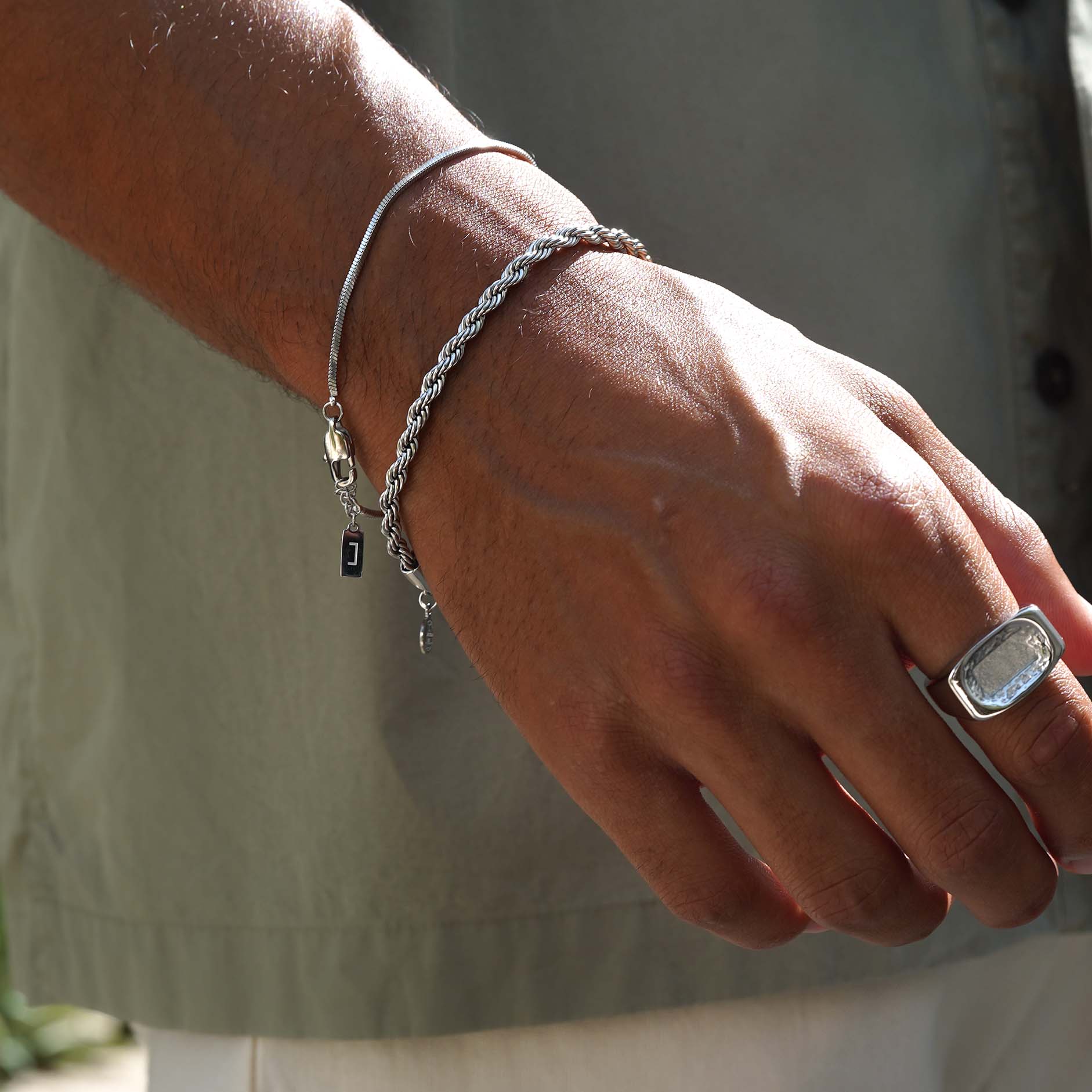 ROPE BRACELET 4 MM (SILVER)