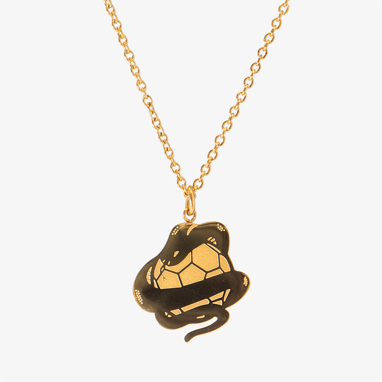 SNAKE PENDANT NECKLACE (GOLD)