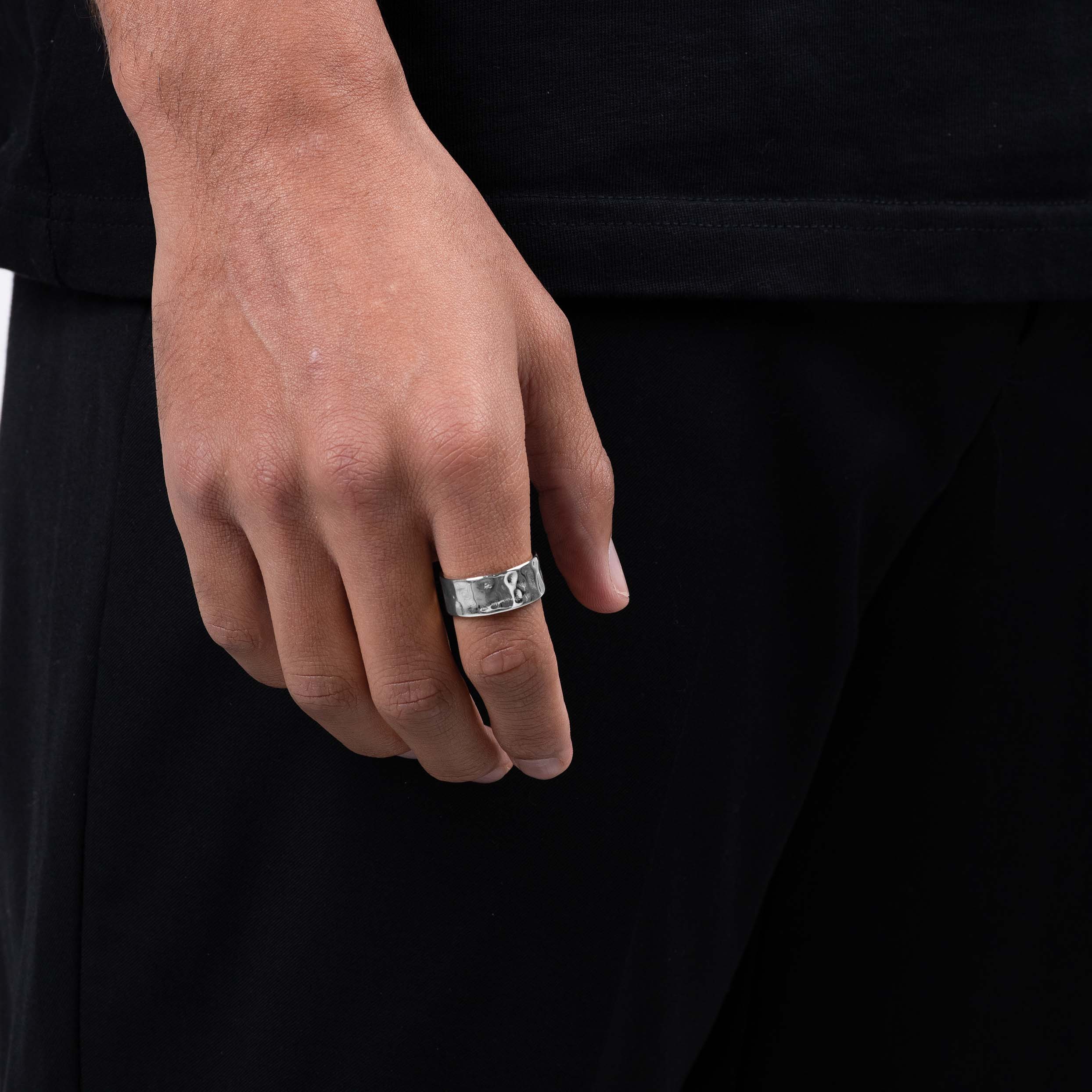UNEVEN PITCH RING (SILVER)