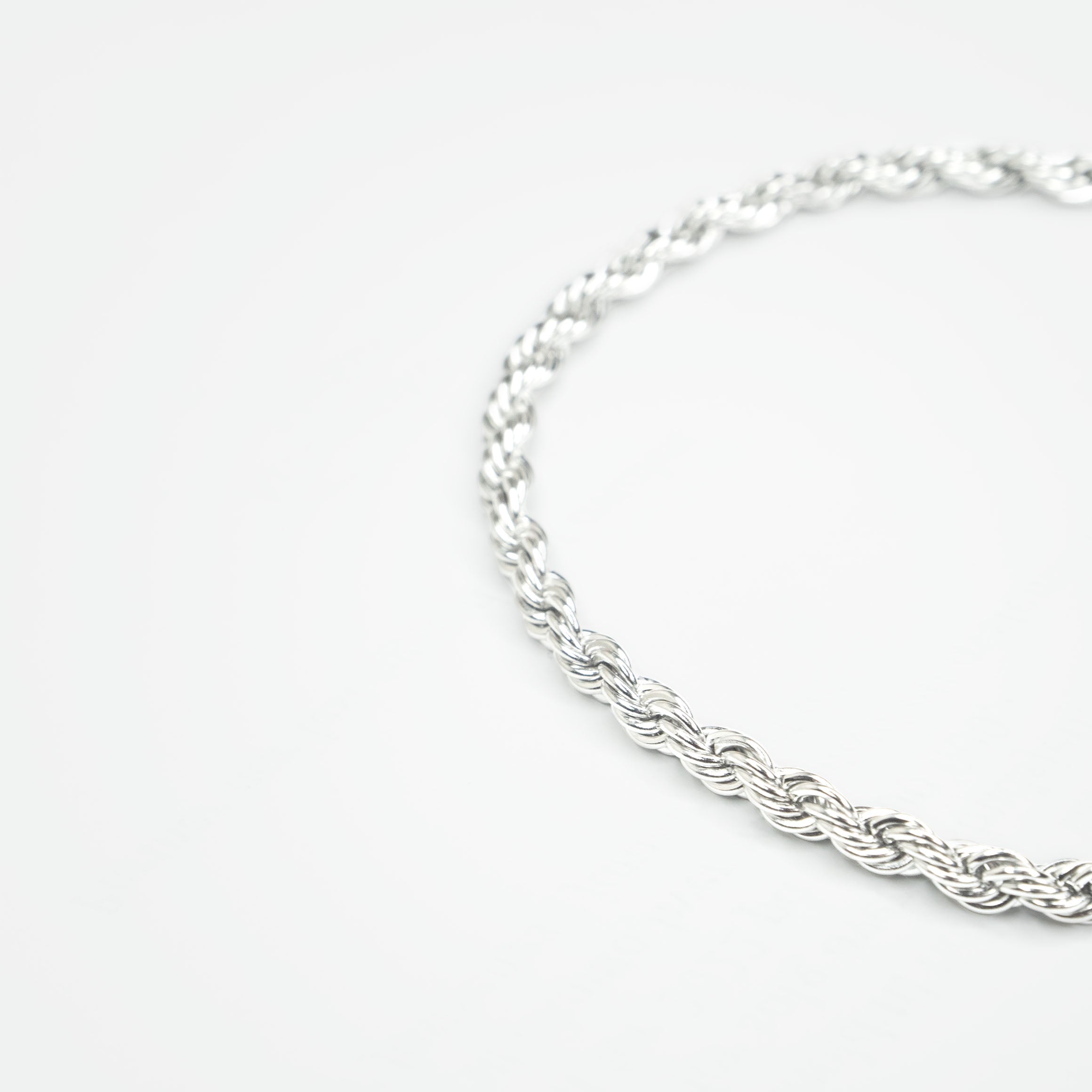 ROPE BRACELET 4 MM (SILVER)