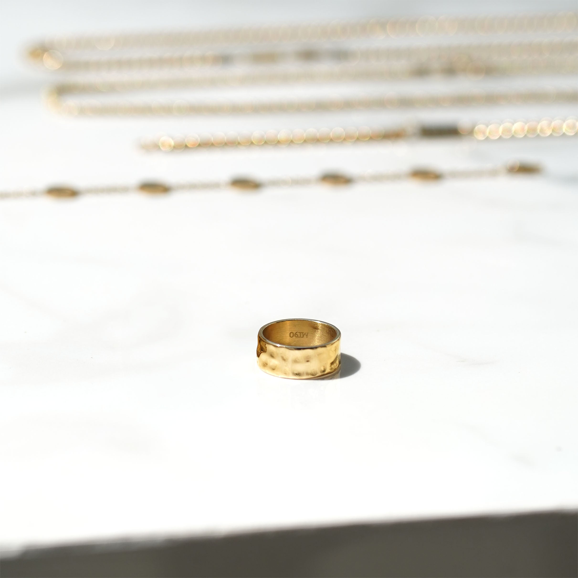 UNEVEN PITCH RING (GOLD)