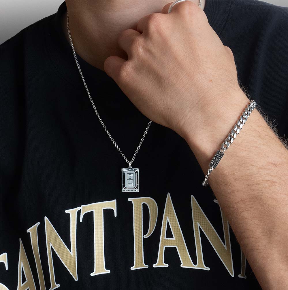 STADIUM PITCH NECKLACE (SILVER)