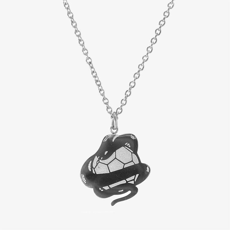 SNAKE PENDANT NECKLACE (SILVER)